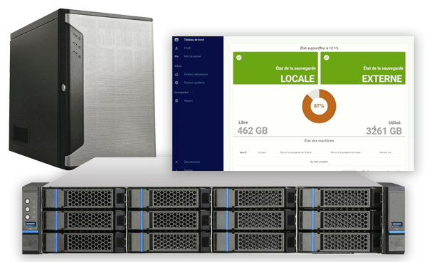 Appliances DATIS en format tour ou rack et interface d'administration