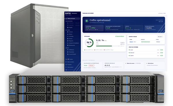 Appliances datis tour ou rack et interface V2